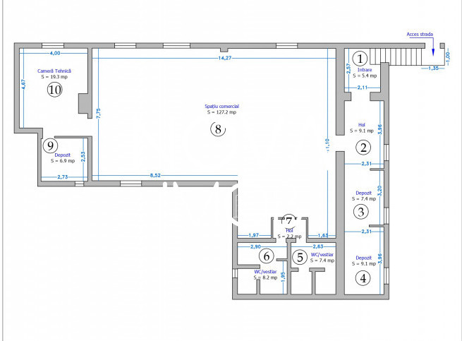 Spatiu comercial de inchiriat, Str. Rahovei