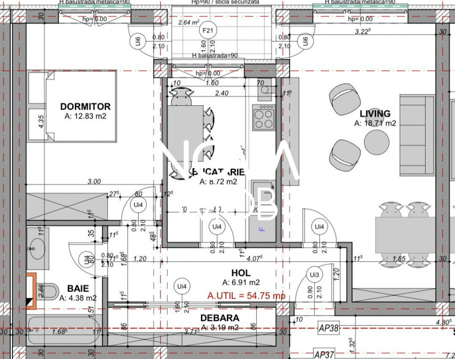 Apartament 2 camere decomandat LA CHEIE-Doamna Stanca