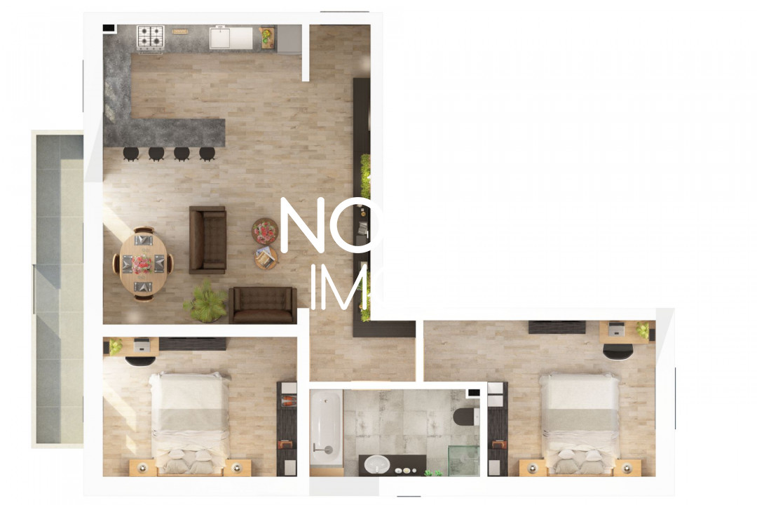 Apartament 3 camere, etajul 3 - Str. Doamna Stanca