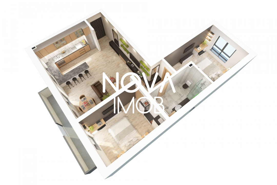 Apartament 3 camere, etajul 3 - Str. Doamna Stanca