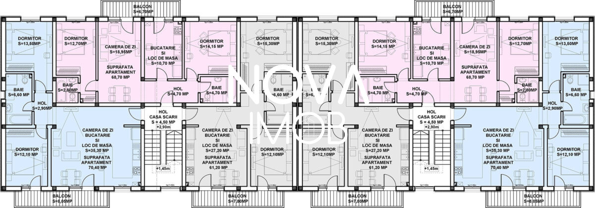 Apartament 3 camere, etajul 3 - Str. Doamna Stanca