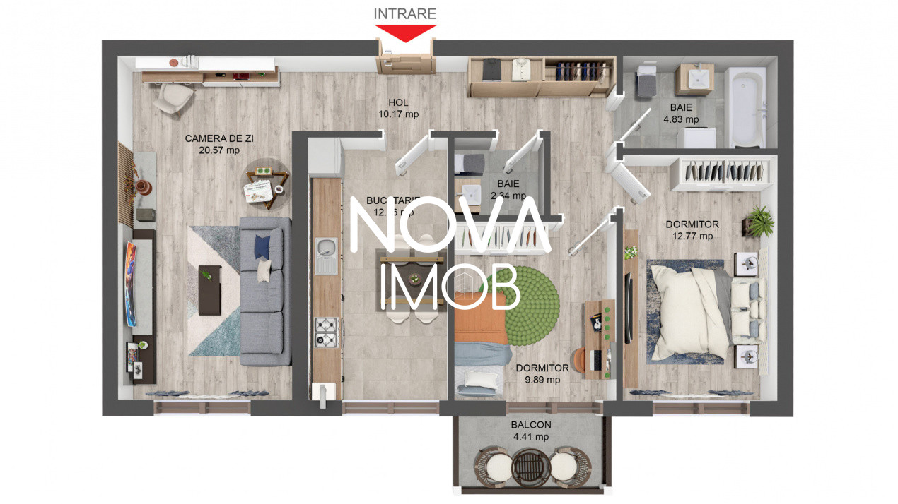 Apartament 3 camere, la cheie, etaj intermediar - Selimbar