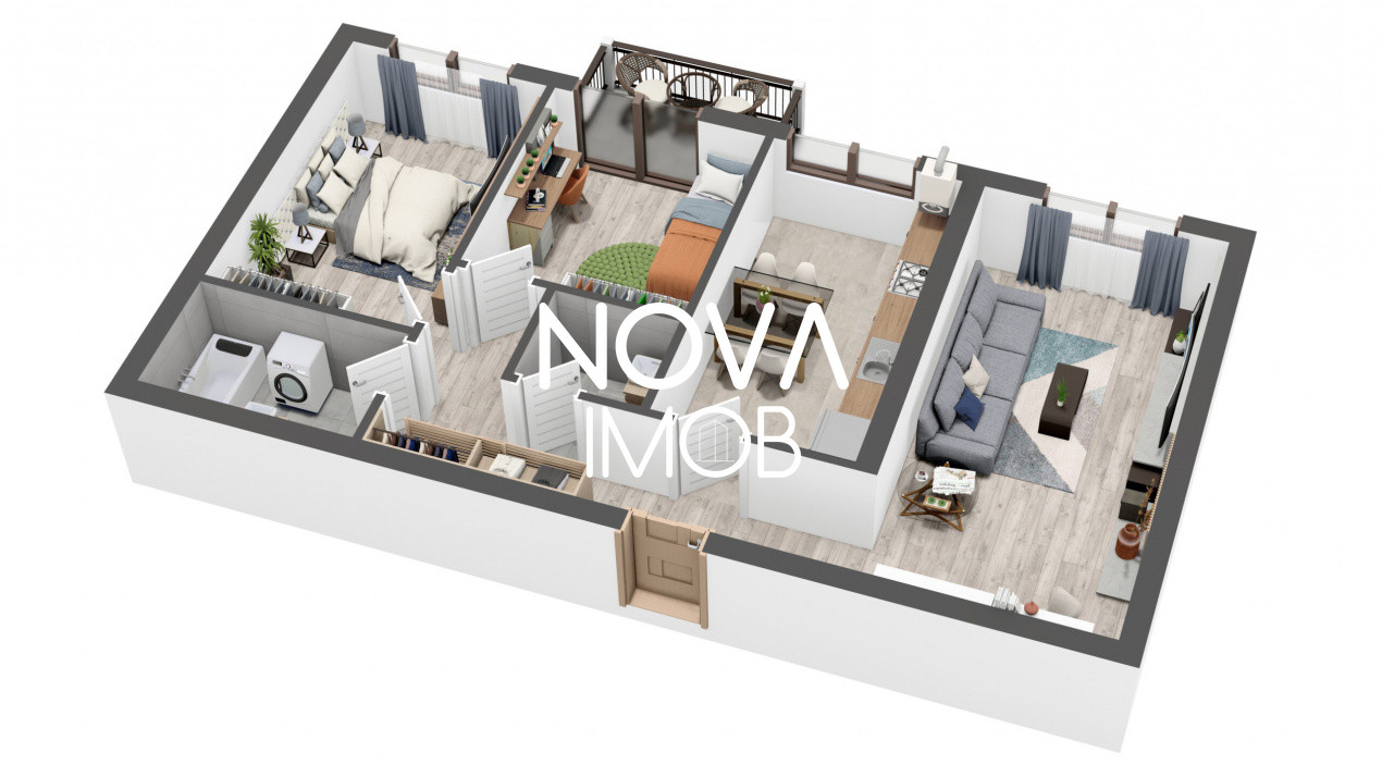 Apartament 3 camere, la cheie, etaj intermediar - Selimbar