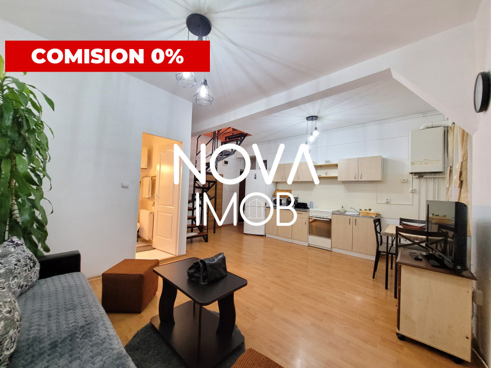 Apartament tip mansarda cu balcon, mobilat-utilat, Valea Aurie