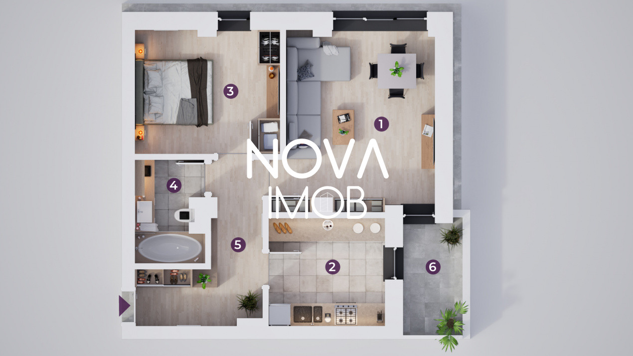 Apartament 2 camere, decomandat, ansamblu nou Calea Surii Mici