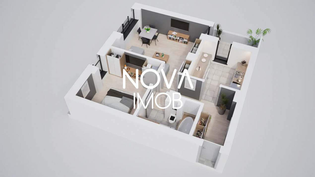 Apartament 2 camere, decomandat, ansamblu nou Calea Surii Mici