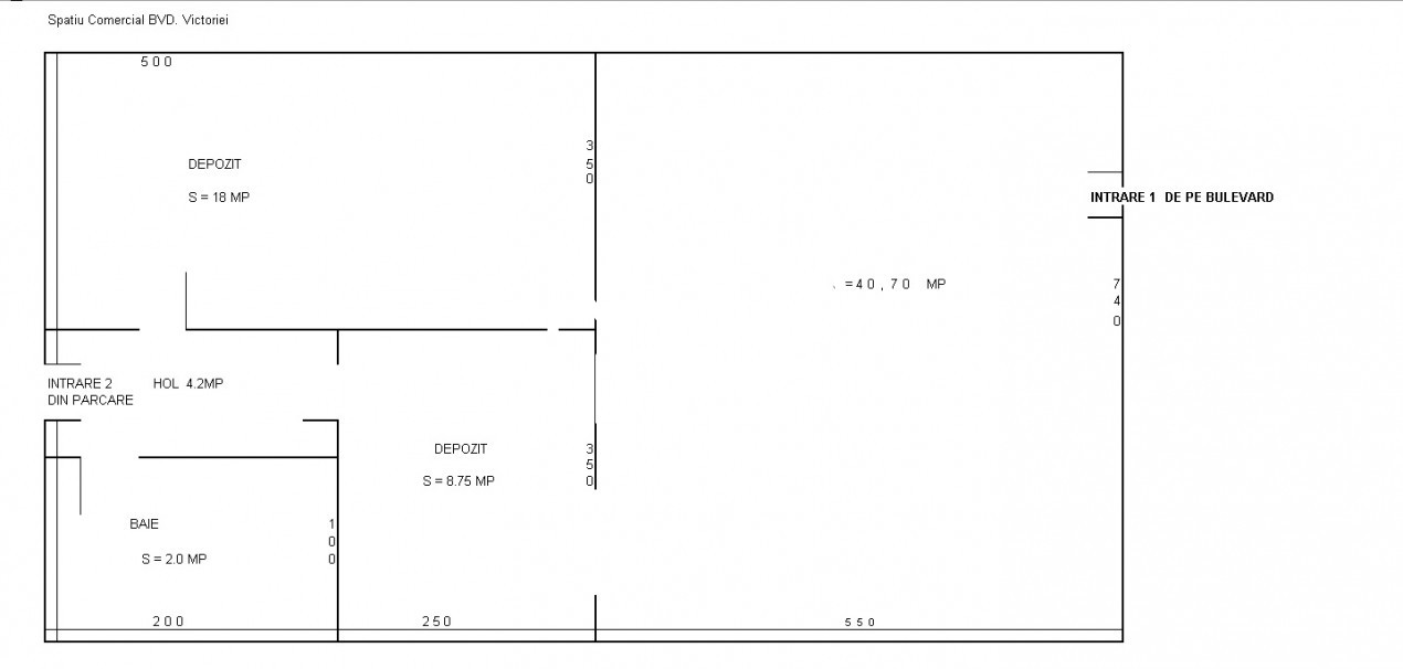 Spatiu comercial stradal - Bulevardul Victoriei