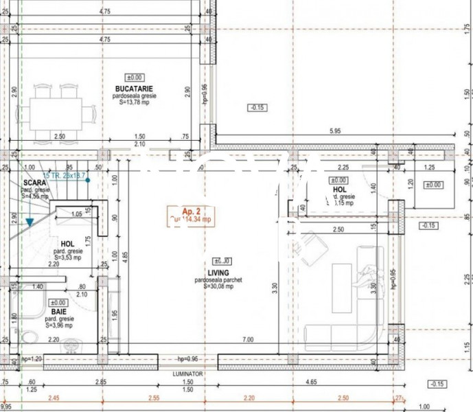 Casa tip quadruplex - curte libera 237 mp - Cart. Arhitectilor